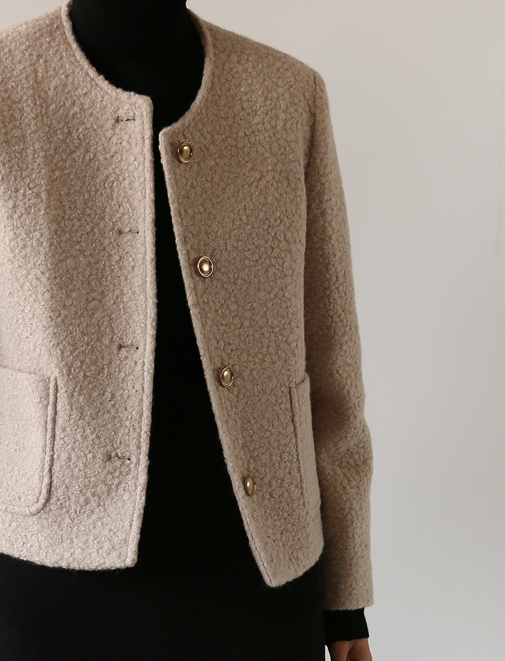 winter tweed jacket (2c)  2온스 퀼팅 안감 트위드 자켓