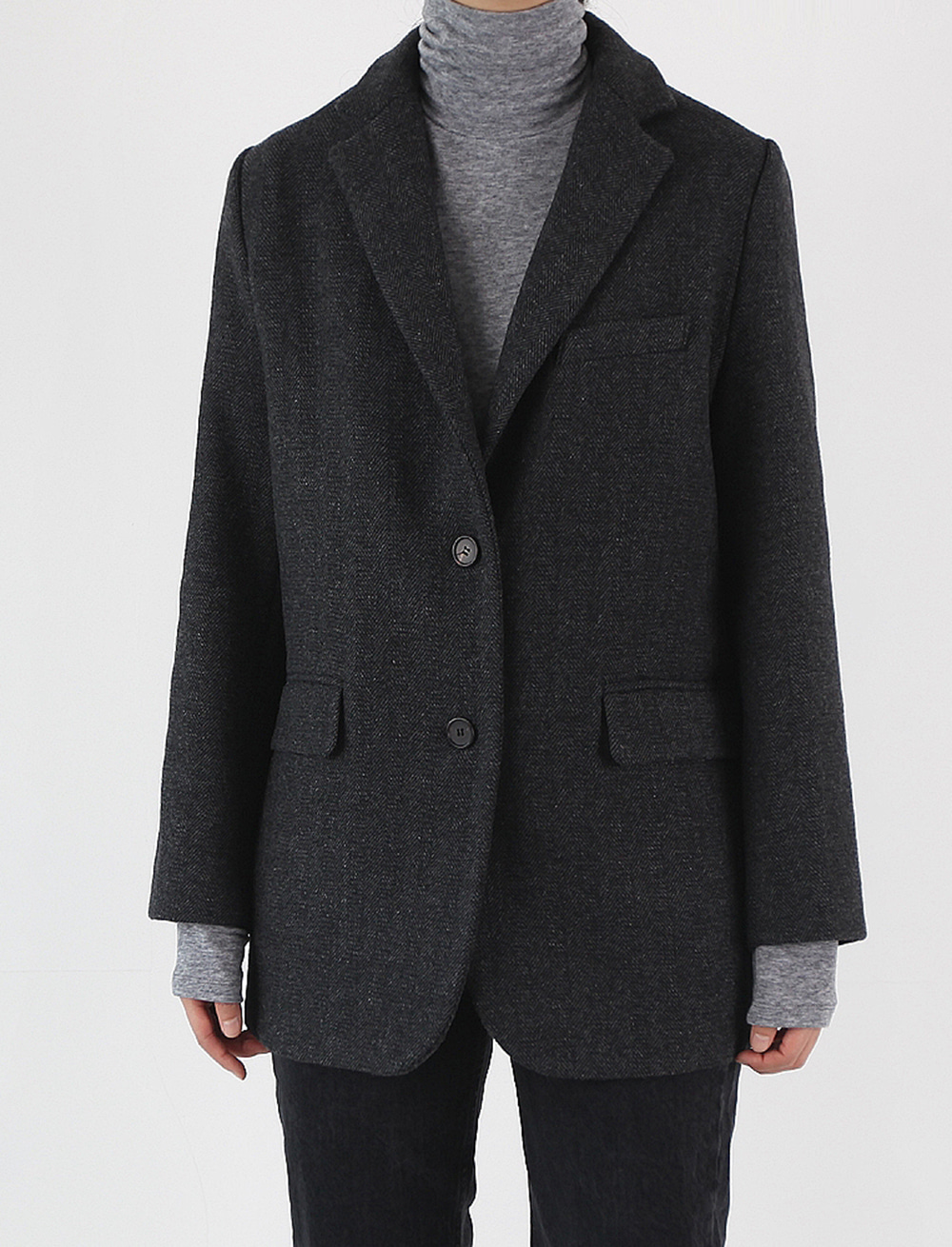two button wool jacket (2c)