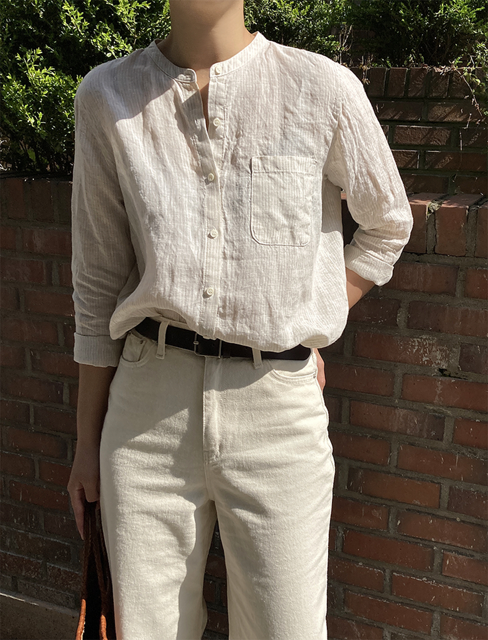 sunny linen round shirt (2c)