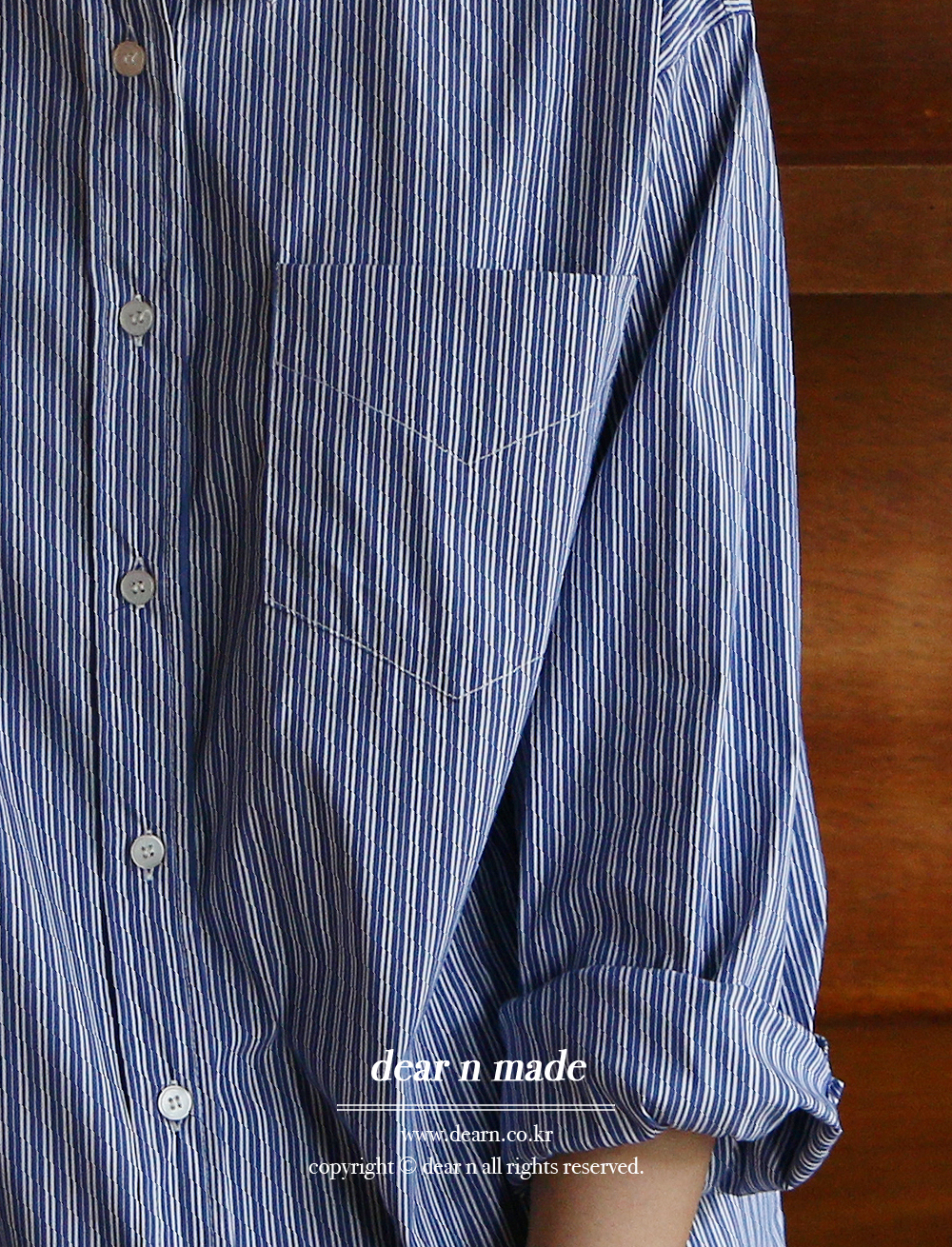 (dear n) blue stripe shirt