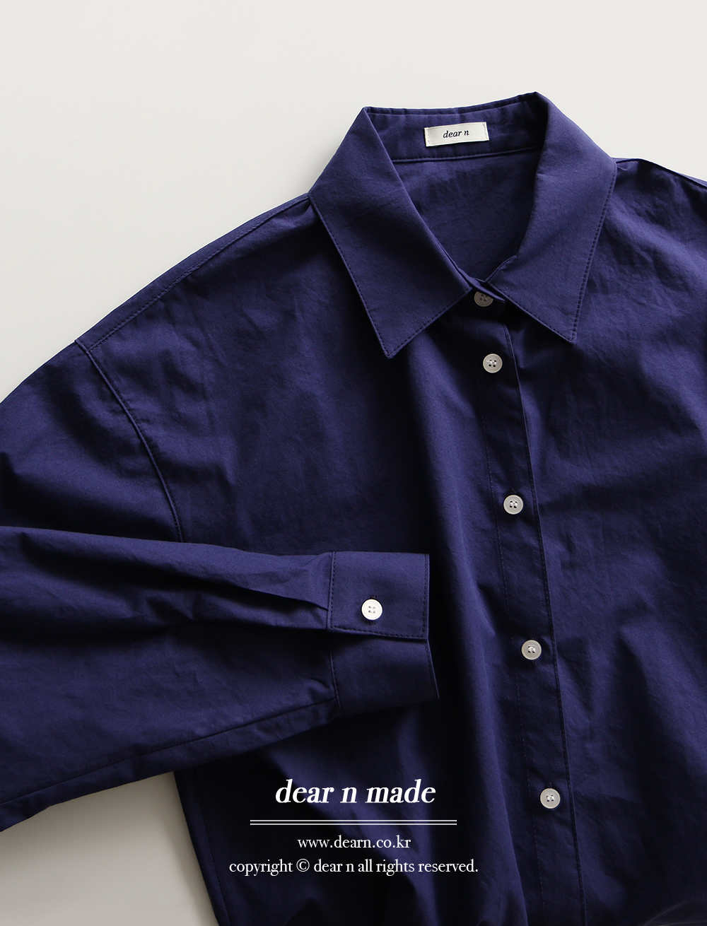 (dear n) purple paper shirt